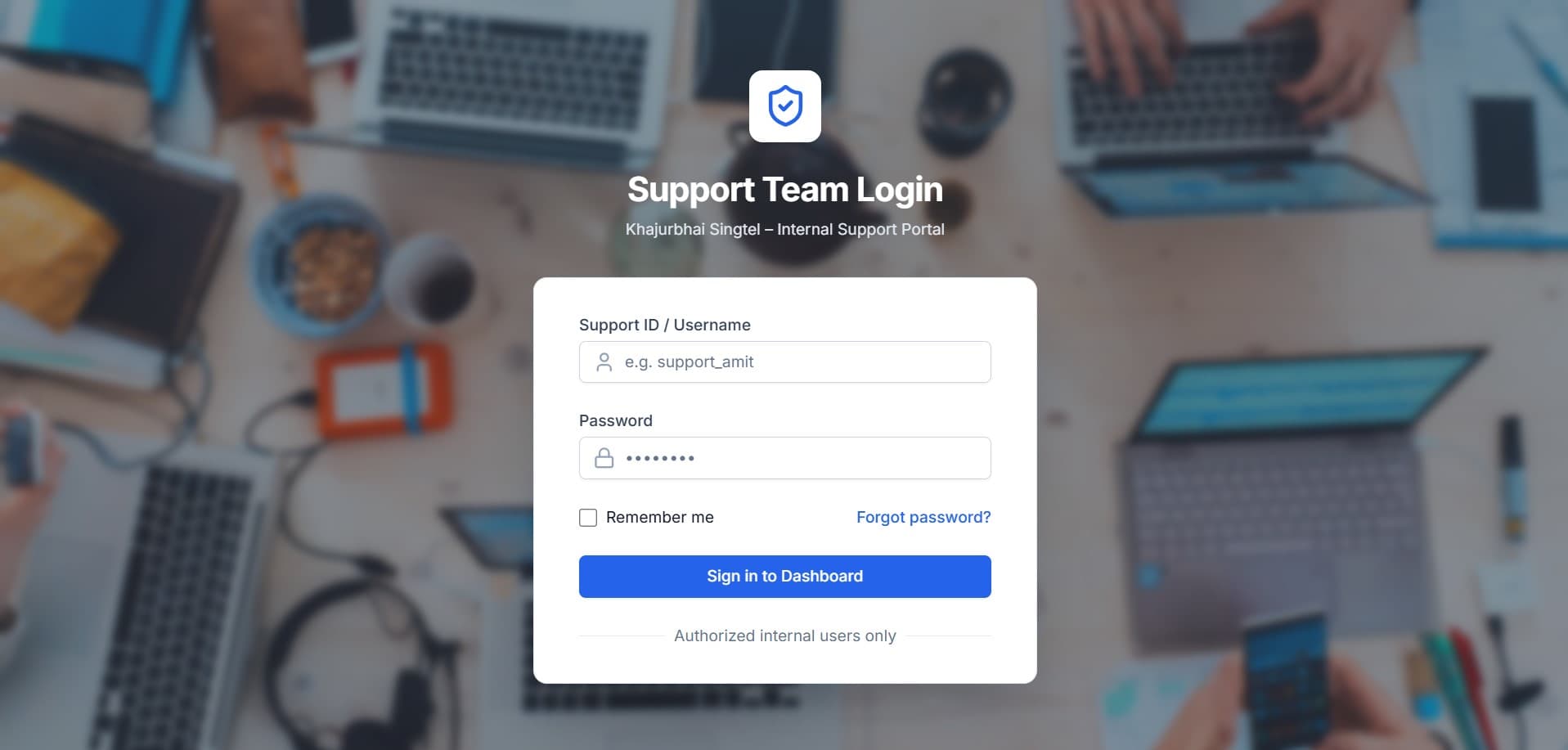 Support Panel screenshot 1